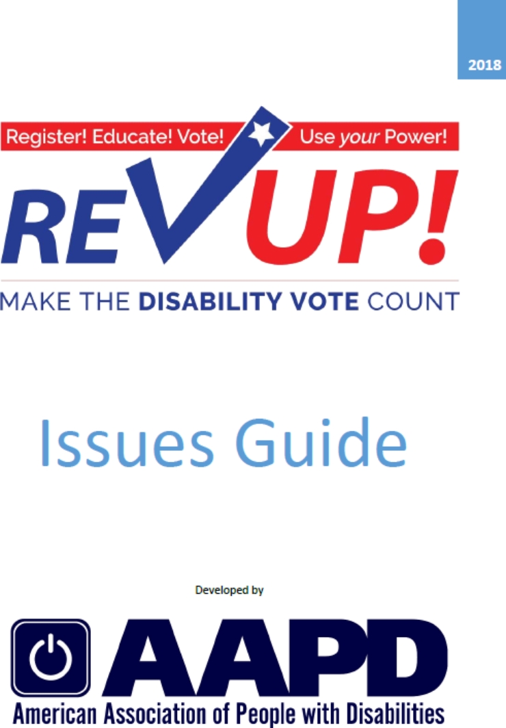 Publication cover: REV UP Make the disability vote count 