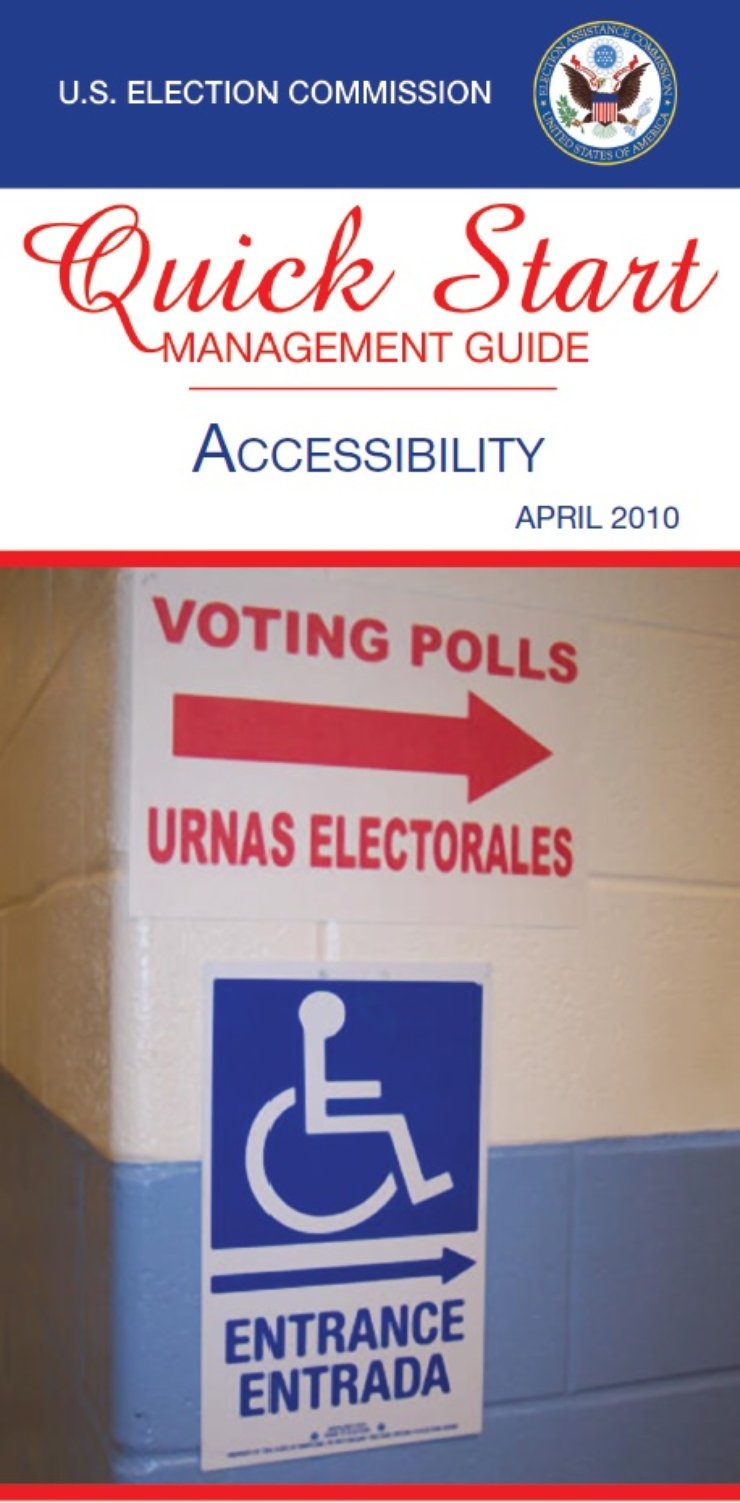 A sign shows the international symbol for accessibility