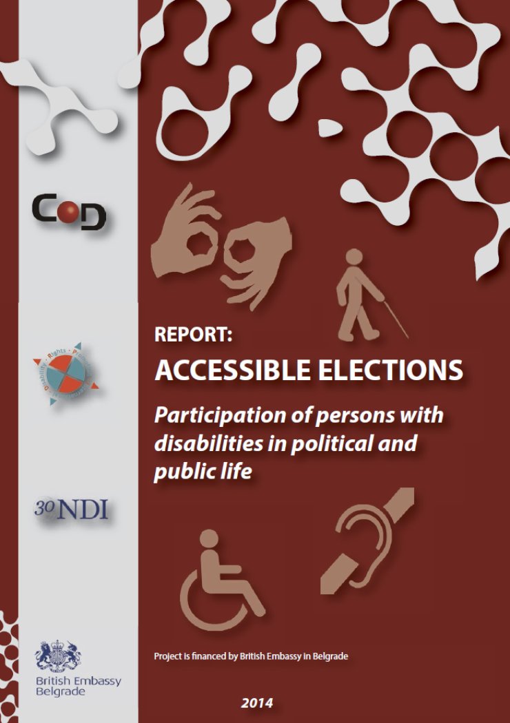 Dark red cover shows title and icons for hearing, physical and visual disabilities